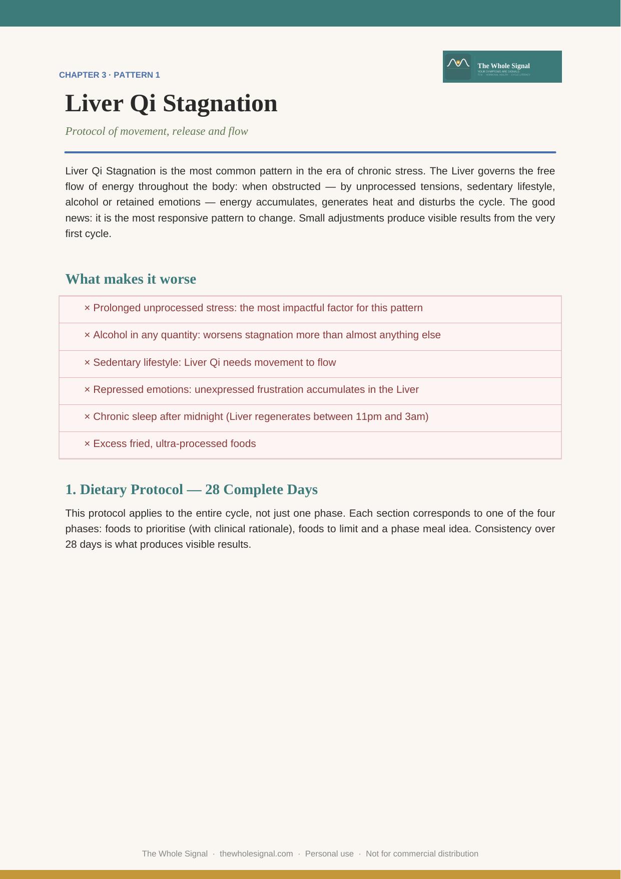 Chapter 3 opening on Liver Qi Stagnation